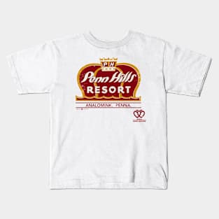 Vintage Penn Hills Resort of the Poconos Kids T-Shirt